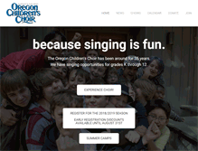 Tablet Screenshot of oregonchildrenschoir.com